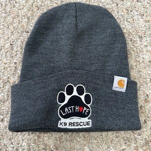 Carhartt charcoal gray beanie w patch